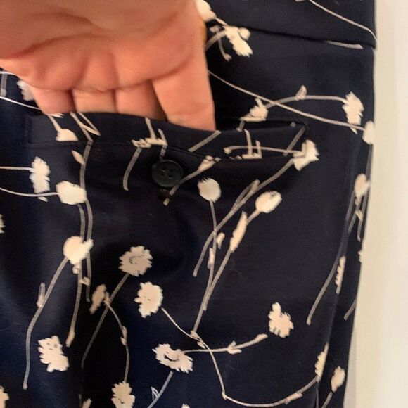 Pant, Club Monaco, pull on, straight leg, regular rise, sz 10, EUC, navy/white - Picture 3 of 16